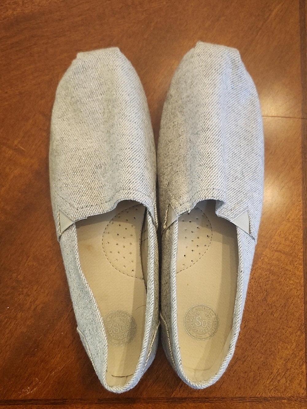 Light Gray Slip-On Casual Shoes